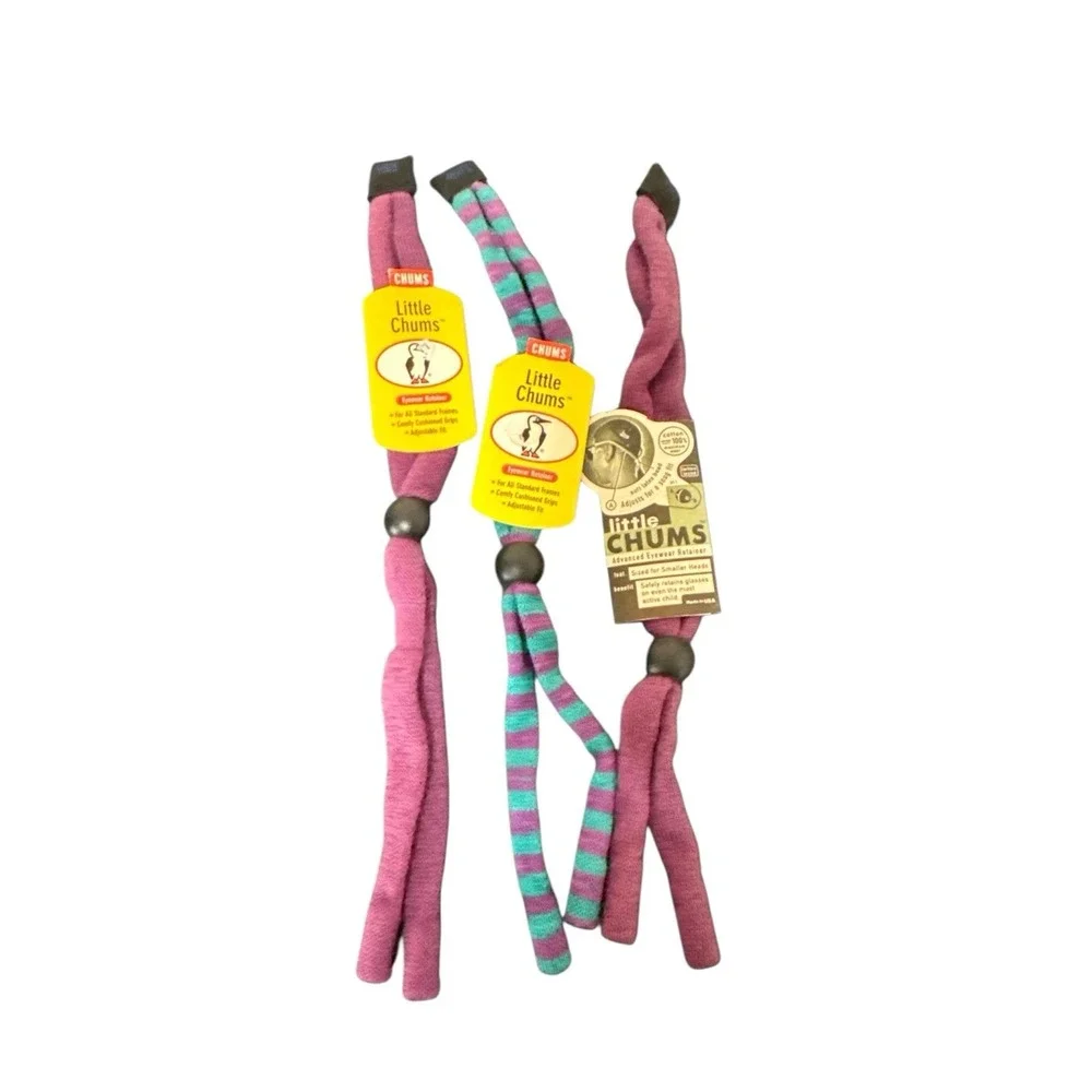 Chums LIttle‎ Chums Eyeglasses Retainer Cord 3 Pack Blue Purple New 0847